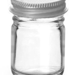 1 oz Clear Glass Jars w/ Lined Aluminum Caps