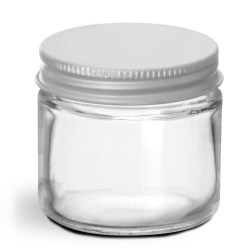 2 oz Clear Glass Jars w/ Lined Aluminum Caps