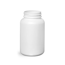 200 cc White HDPE Pharmaceutical Round Bottles (Bulk), Caps NOT Included