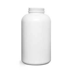 950 cc Plastic Bottles, White HDPE Pharmaceutical Round (Bulk), Caps NOT Included