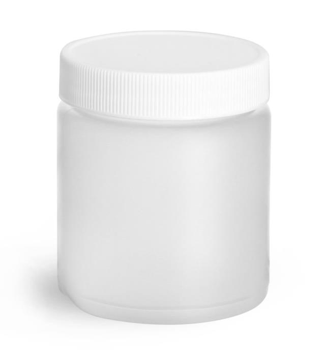 4 oz Natural HDPE Straight Sided Jars w/ Lined Screw Caps