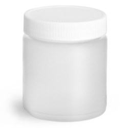 4 oz Natural HDPE Straight Sided Jars w/ Lined Screw Caps