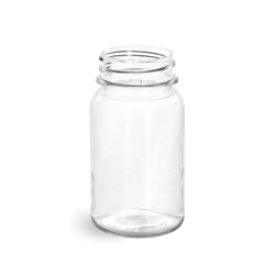 60 cc Clear PET Wide Mouth Round Bottles (Bulk), Caps NOT Included