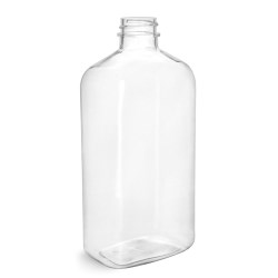 16 oz Clear PET Oblong Bottles (Bulk), Caps NOT Included