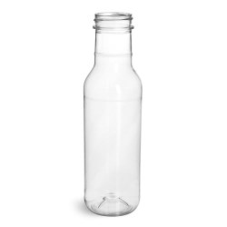 12 oz Clear PET Barbecue Sauce Bottles (Bulk) Caps NOT Included