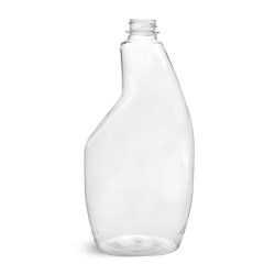 22 oz Clear PET Sprayer Bottles (Bulk), Caps NOT Included