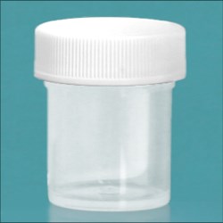 1/2 oz Natural Polypropylene Jars w/ White Unlined Screw Caps