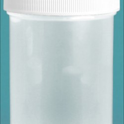 8 oz Natural Polypropylene Jars w/ White Unlined Screw Caps