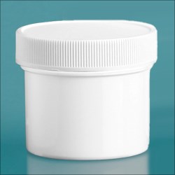 2 oz White Polypropylene Jars w/ Unlined Screw Caps