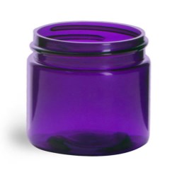 2 oz Plastic Jars, Purple PET Straight Sided Jars (BULK) Caps Not Included