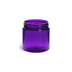 4 oz Plastic Jars, Purple PET Straight Sided Jars (BULK) Caps Not Included