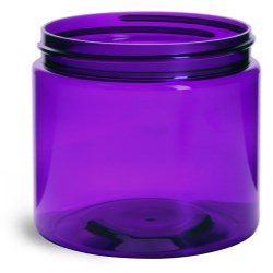 16 oz Purple PET Straight Sided Jars (BULK) Caps Not Included