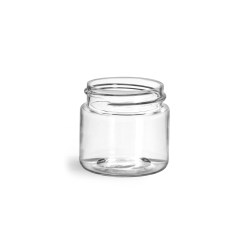 1 oz Clear PET Straight Sided Jars (Bulk), Caps Not Included