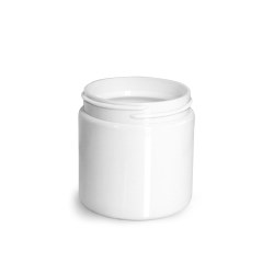 4 oz Plastic Jars, White PET Straight Sided Jars (Bulk) Caps Not Included