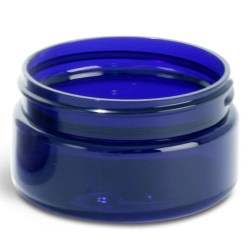 2 oz Blue PET Heavy Wall Jars (Bulk), Caps Not Included