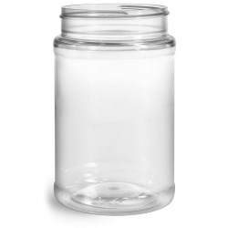 16 oz Clear PET Food Jars (Bulk), Caps NOT Included