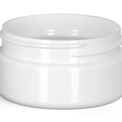 2 oz Plastic Jars, White PET Heavy Wall Jars (Bulk), Caps NOT Included