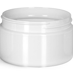 4 oz Plastic Jars, White PET Heavy Wall Jars (Bulk), Caps NOT Included