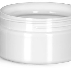 8 oz Plastic Jars, White PET Heavy Wall Jars (Bulk), Caps NOT Included