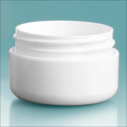 1/2 oz White Polypro Double Wall Radius Jars (Bulk), Caps Not Included