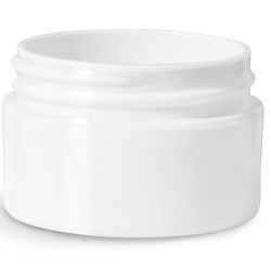 1/2 oz White Polypropylene Double Wall Straight Base Jars (Bulk) Caps Not Included