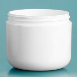 4 oz White Polypro Double Wall Radius Jars (Bulk), Caps Not Included