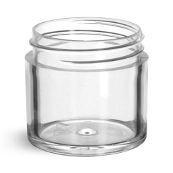 1 oz Clear Styrene Thick Wall Jars (Bulk), Caps Not Included