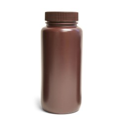 500 ml Amber Leak Proof Wide Mouth Round Water Bottles w/ Screw Caps