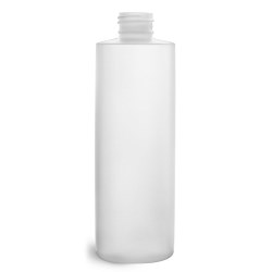 8 oz  Plastic Bottles, Natural HDPE Cylinders (Bulk), Caps NOT Included