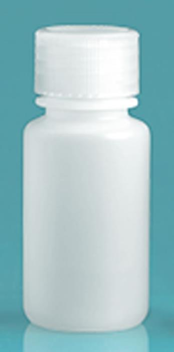 60 ml Natural HDPE Leak Proof Wide Mouth Round Bottles w/ Screw Caps