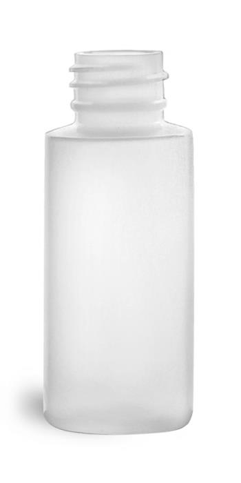 1 oz Natural HDPE Cylinders (Bulk), Caps NOT Included