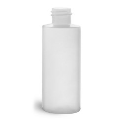 2 oz Natural HDPE Cylinders (Bulk), Caps NOT Included