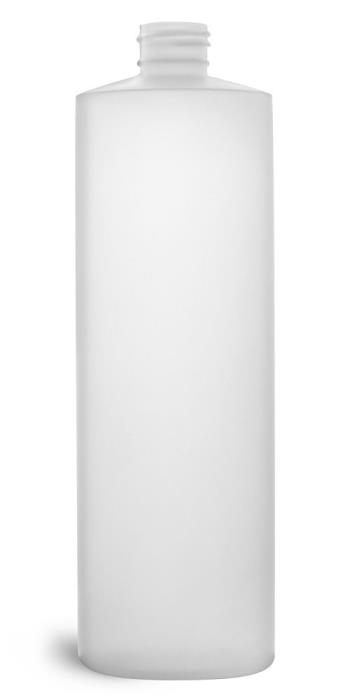 16 oz Natural HDPE Cylinders (Bulk), Caps NOT Included