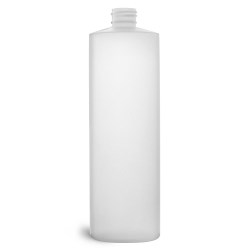 16 oz Natural HDPE Cylinders (Bulk), Caps NOT Included