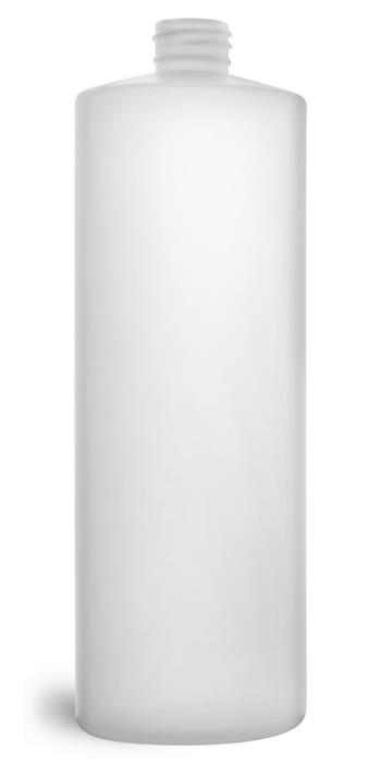 32 oz Natural HDPE Cylinders (Bulk), Caps NOT Included