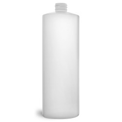 32 oz Natural HDPE Cylinders (Bulk), Caps NOT Included