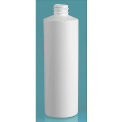 16 oz White HDPE Cylinders (Bulk) Caps NOT Included