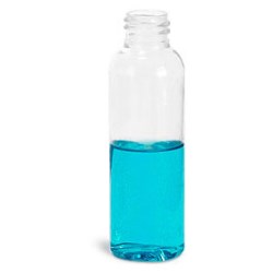 2 oz Clear PET Cosmo Round Bottles (Bulk), Caps NOT Included