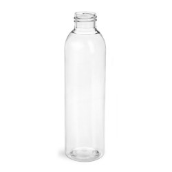 6 oz Clear PET Cosmo Round Bottles (Bulk)