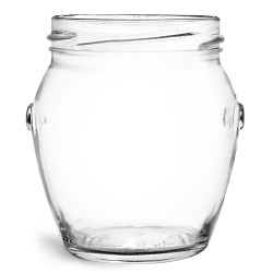 212 ml Glass Jars, Clear Glass Honey Pot Jars (Bulk), Caps NOT Included