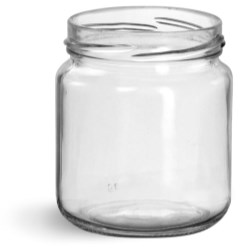 200 ml Glass Jars, Clear Glass Wide Mouth Jars