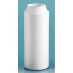 6 oz White HDPE Powder Bottles (Bulk), Caps NOT Included