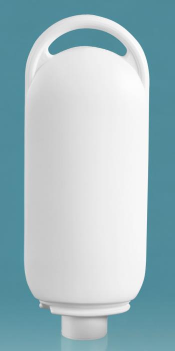 2 oz Plastic Bottles, White HDPE Lotion Ovals (Bulk), Caps NOT Included