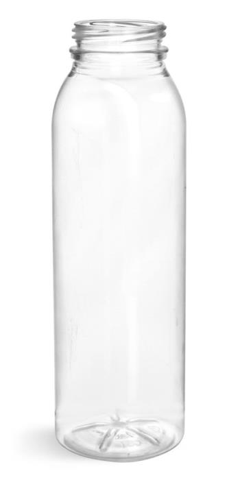 10 oz Plastic Bottles, Clear PET Round Beverage Bottles