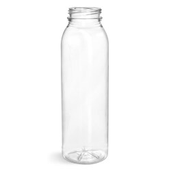 10 oz Plastic Bottles, Clear PET Round Beverage Bottles