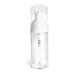 50 ml Clear PET Bottles w/ White Foamer Pumps