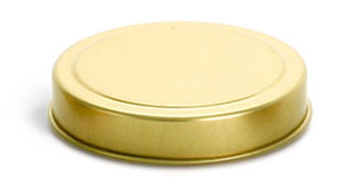 4 oz Gold Metal Tin Covers