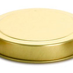 4 oz Gold Metal Tin Covers