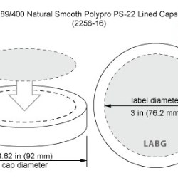 89/400 Natural Polypro Smooth Closures w/ PS-22 Plain Liners