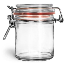 125 ml Glass Jars, Clear Glass Wire Bale Jars